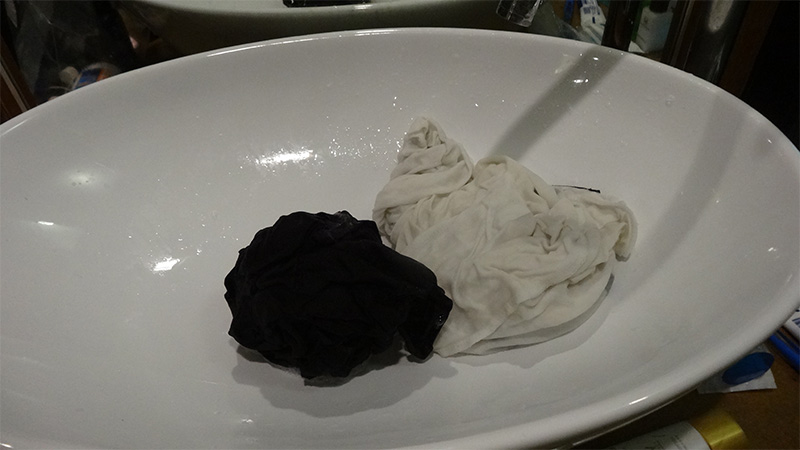 リゾートホテルであえて手洗いで洗濯してみた。